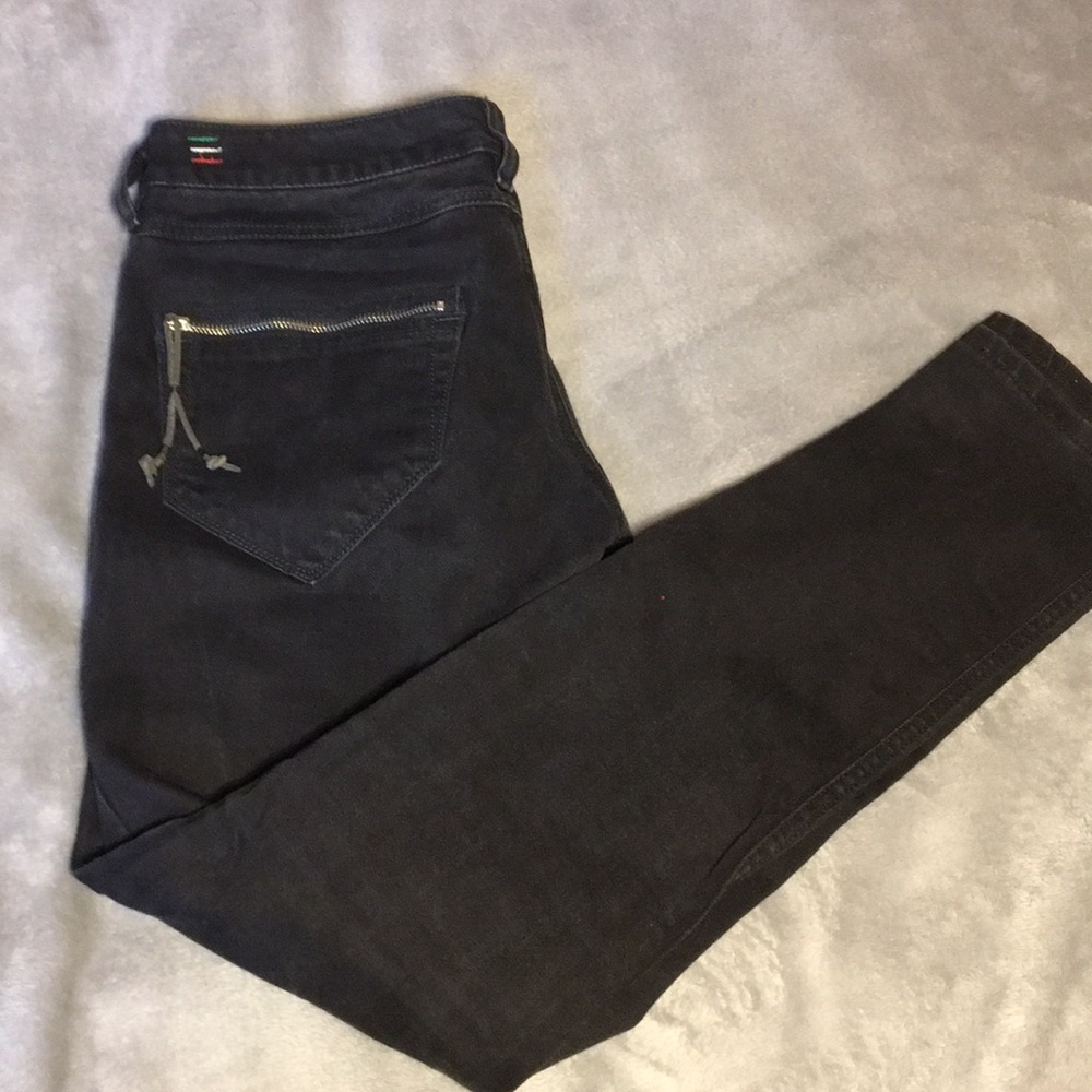 Diesel black straight leg black jeans 30 x 32